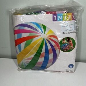 Intex Jumbo Beach Ball 42" The Wet Set 59065 Vinyl Stripe Inflatable 2014 Sealed
